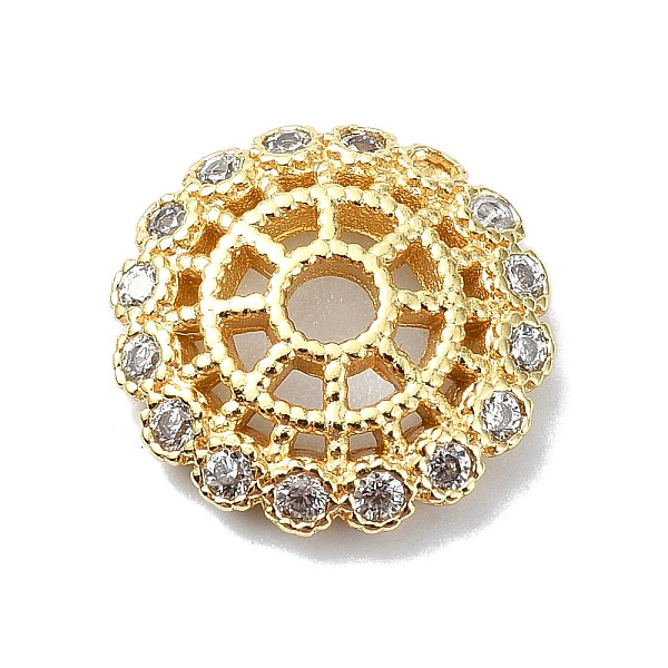 PandaHall Rack Plating Brass Micro Pave Clear Cubic Zirconia Bead Cap, Long-Lasting Plated, Flower, Real 18K Gold Plated, 13x3mm, Hole...
PandaHall Rack Plating Brass Micro Pave Clear Cubic Zirconia Bead Cap, Long-Lasting Plated, Flower, Real 18K Gold Plated, 13x3mm, Hole...