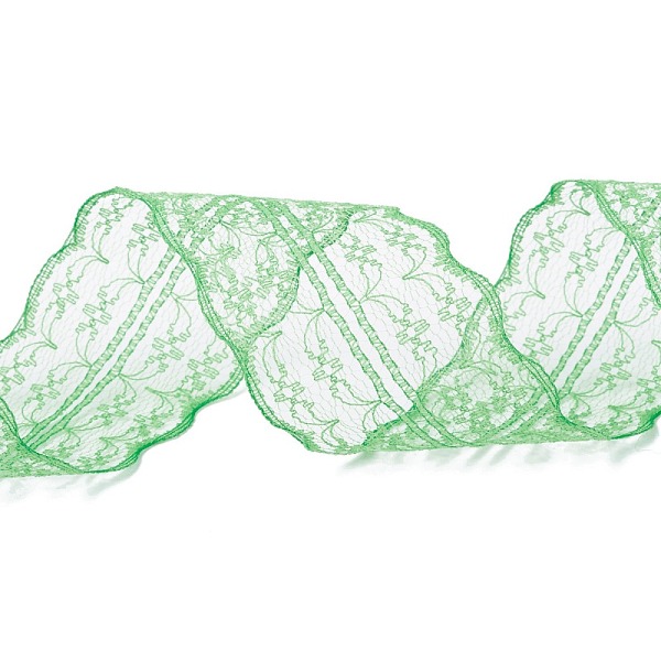 PandaHall Polyester Lace Trim, Lace Ribbon For Sewing Decoration, Green, 45mm, about 1- 3/4 inch(45mm) wide, about 10.93 yards (10m)/roll...
PandaHall Polyester Lace Trim, Lace Ribbon For Sewing Decoration, Green, 45mm, about 1- 3/4 inch(45mm) wide, about 10.93 yards (10m)/roll...