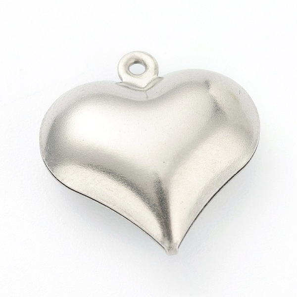 PandaHall 304 Stainless Steel Pendants, Puffed Heart, Stainless Steel Color, 17x16.5x6.5mm, Hole: 1.2mm 304 Stainless Steel Heart
PandaHall 304 Stainless Steel Pendants, Puffed Heart, Stainless Steel Color, 17x16.5x6.5mm, Hole: 1.2mm 304 Stainless Steel Heart