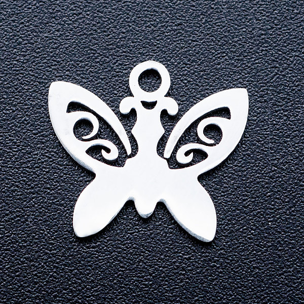 PandaHall 201 Stainless Steel Pendants, Stamping Blank Charms, Butterfly, Stainless Steel Color, 12.5x13.5x1mm, Hole: 1.5mm 201 Stainless...
PandaHall 201 Stainless Steel Pendants, Stamping Blank Charms, Butterfly, Stainless Steel Color, 12.5x13.5x1mm, Hole: 1.5mm 201 Stainless...