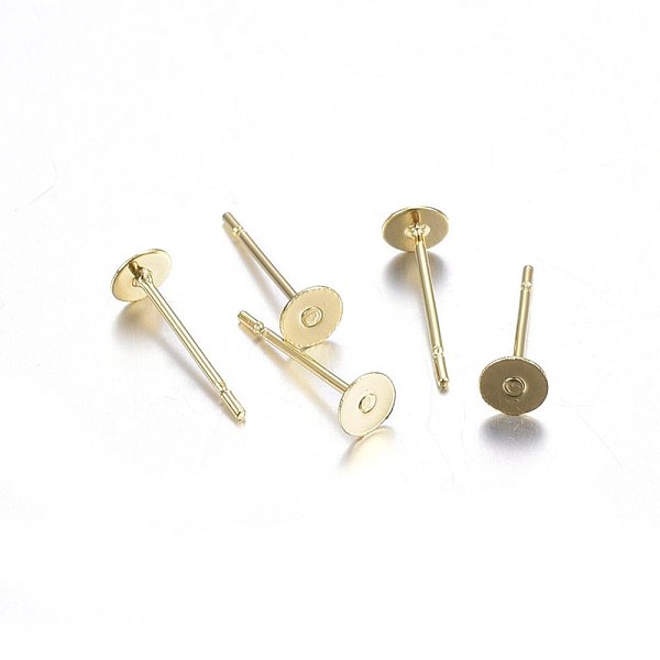PandaHall 304 Stainless Steel Stud Earring Findings, Flat Round, Real 18k Gold Plated, 12x4mm, Pin: 0.8mm 304 Stainless Steel Flat Round
PandaHall 304 Stainless Steel Stud Earring Findings, Flat Round, Real 18k Gold Plated, 12x4mm, Pin: 0.8mm 304 Stainless Steel Flat Round