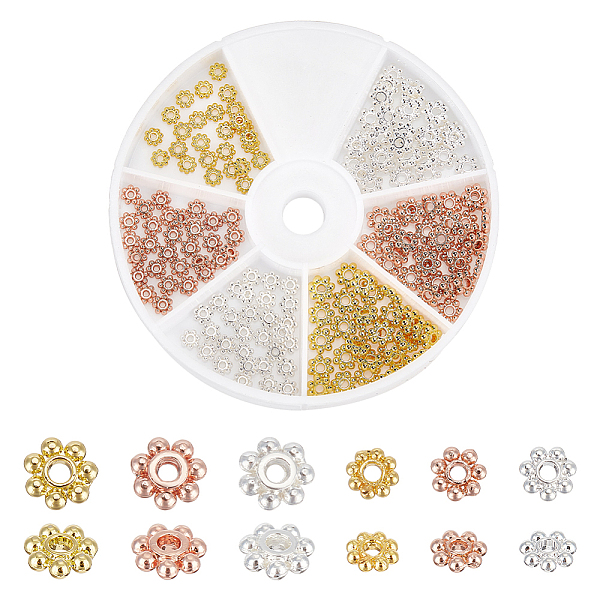 PandaHall PH 180pcs 18K Gold Plated Flower Spacer Beads, 6 Style Long Lasting Snowflake Spacers Tibetan Alloy Daisy Loose Beads for DIY...
PandaHall PH 180pcs 18K Gold Plated Flower Spacer Beads, 6 Style Long Lasting Snowflake Spacers Tibetan Alloy Daisy Loose Beads for DIY...