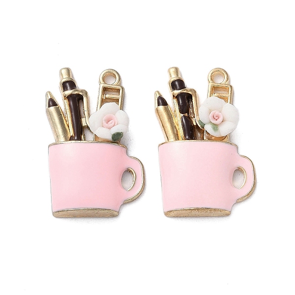 PandaHall Alloy Enamel Pendants, with Porcelain Flower, Cadmium Free & Nickel Free & Lead Free, Pen Holder Charm, Light Gold, Pink...
PandaHall Alloy Enamel Pendants, with Porcelain Flower, Cadmium Free & Nickel Free & Lead Free, Pen Holder Charm, Light Gold, Pink...