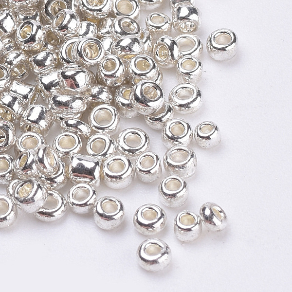 PandaHall Plated Glass Seed Beads, Round, Silver, 2~2.3x1.5mm, Hole: 0.8mm, about 30000pcs/bag, about 450g/bag Glass Silver
PandaHall Plated Glass Seed Beads, Round, Silver, 2~2.3x1.5mm, Hole: 0.8mm, about 30000pcs/bag, about 450g/bag Glass Silver