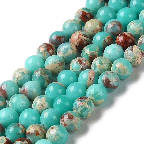 PandaHall Synthetic Imperial Jasper Dyed Beads Strands, Round, Turquoise, 6mm, Hole: 1.4mm, about 60~62pcs/strand, 14.72''~15.28''..., Green
PandaHall Synthetic Imperial Jasper Dyed Beads Strands, Round, Turquoise, 6mm, Hole: 1.4mm, about 60~62pcs/strand, 14.72''~15.28''..., Green