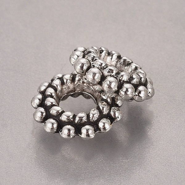 PandaHall Tibetan Style Alloy Beads, Cadmium Free & Lead Free, Donut, Antique Silver, 8x3mm, Hole: 3mm Alloy Donut
PandaHall Tibetan Style Alloy Beads, Cadmium Free & Lead Free, Donut, Antique Silver, 8x3mm, Hole: 3mm Alloy Donut