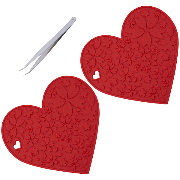 PandaHall GORGECRAFT 2pcs Silicone Doming Mat Heart with Flower Pattern Trivet Mat Hot Plate Holder Red Heat Resistant Synthetic Rubber Pads...
PandaHall GORGECRAFT 2pcs Silicone Doming Mat Heart with Flower Pattern Trivet Mat Hot Plate Holder Red Heat Resistant Synthetic Rubber Pads...