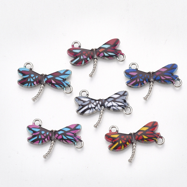 PandaHall Printed Alloy Links connectors, with Enamel, Dragonfly, Platinum, Mixed Color, 16x22.5x2mm, Hole: 1.8mm Alloy Dragonfly Multicolor
PandaHall Printed Alloy Links connectors, with Enamel, Dragonfly, Platinum, Mixed Color, 16x22.5x2mm, Hole: 1.8mm Alloy Dragonfly Multicolor