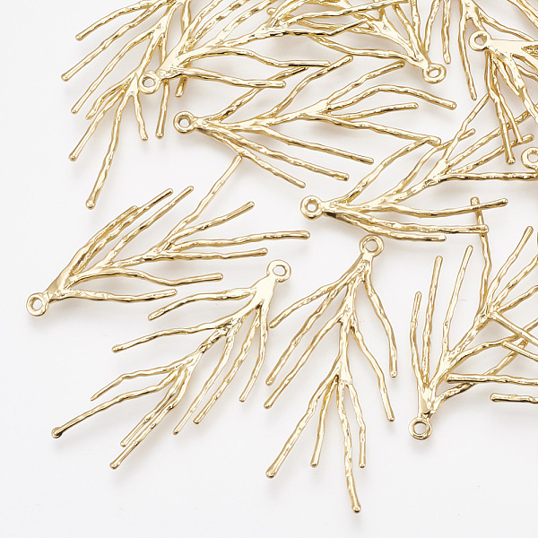 PandaHall Brass Pendants, Branch, Real 18K Gold Plated, 32~38x14~17x1.5mm, Hole: 1.2mm Brass Branch
PandaHall Brass Pendants, Branch, Real 18K Gold Plated, 32~38x14~17x1.5mm, Hole: 1.2mm Brass Branch