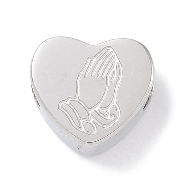 PandaHall 304 Stainless Steel European Beads, Large Hole Beads, Heart with Praying Hands, Stainless Steel Color, 10.5x12x1mm, Hole: 4.5mm...
PandaHall 304 Stainless Steel European Beads, Large Hole Beads, Heart with Praying Hands, Stainless Steel Color, 10.5x12x1mm, Hole: 4.5mm...