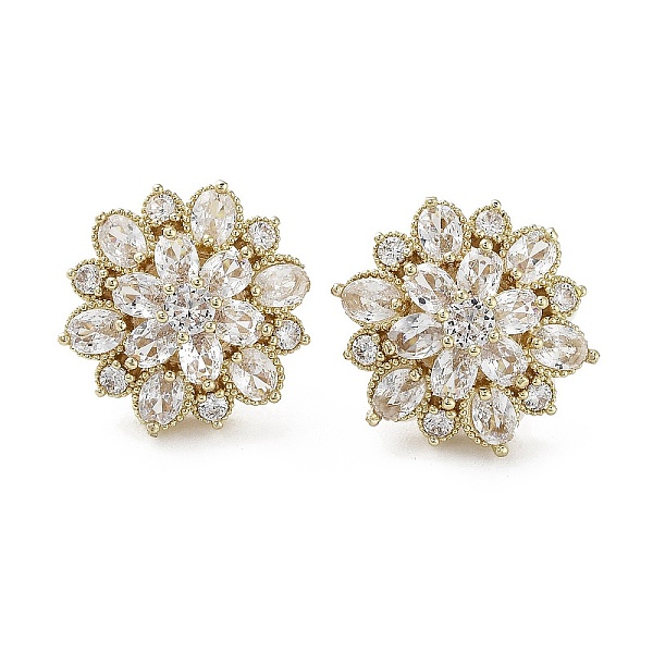 PandaHall Flower Brass with Cubic Zirconia Stud Earrings, Long-Lasting Plated, Golden, 18.5mm Cubic Zirconia Flower Clear
PandaHall Flower Brass with Cubic Zirconia Stud Earrings, Long-Lasting Plated, Golden, 18.5mm Cubic Zirconia Flower Clear
