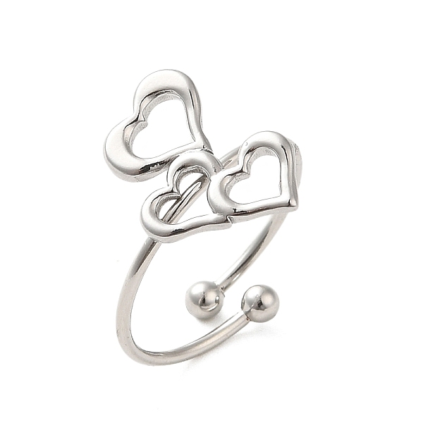 PandaHall 304 Stainless Steel Open Cuff Ring, Heart, Stainless Steel Color, US Size 8(18.1mm) 304 Stainless Steel Heart
PandaHall 304 Stainless Steel Open Cuff Ring, Heart, Stainless Steel Color, US Size 8(18.1mm) 304 Stainless Steel Heart