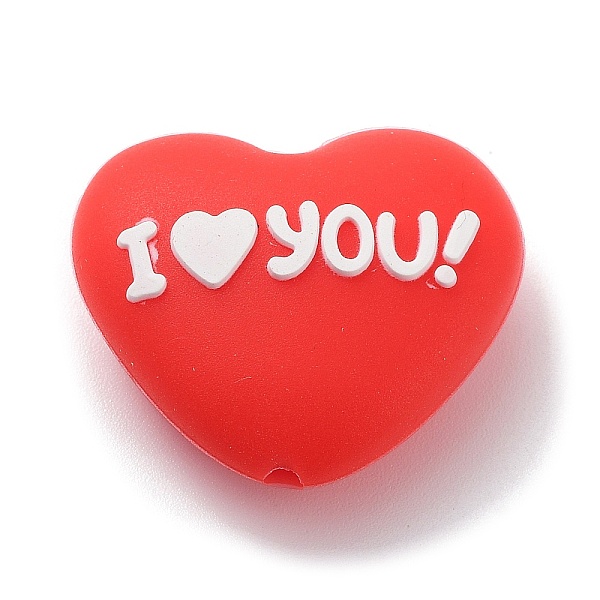 PandaHall Valentine's Day Food Grade Silicone Focal Beads, Chewing Beads For Teethers, DIY Nursing Necklaces Making, Heart with Word I Love..., Red
PandaHall Valentine's Day Food Grade Silicone Focal Beads, Chewing Beads For Teethers, DIY Nursing Necklaces Making, Heart with Word I Love..., Red