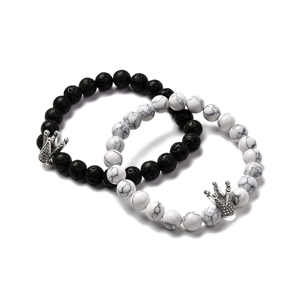 PandaHall Natural Lava Rock & Howlite Aromatherapy Anxiety Essential Oil Diffuser Bracelets Set for Men Women, Crown Alloy Pendant Stretch...
PandaHall Natural Lava Rock & Howlite Aromatherapy Anxiety Essential Oil Diffuser Bracelets Set for Men Women, Crown Alloy Pendant Stretch...