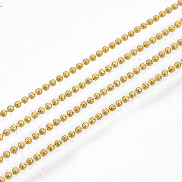 PandaHall Brass Ball Chains, Long-Lasting Plated, Soldered, with Spool, Cadmium Free & Nickel Free & Lead Free, Golden, 1mm, about 32.8 Feet...
PandaHall Brass Ball Chains, Long-Lasting Plated, Soldered, with Spool, Cadmium Free & Nickel Free & Lead Free, Golden, 1mm, about 32.8 Feet...