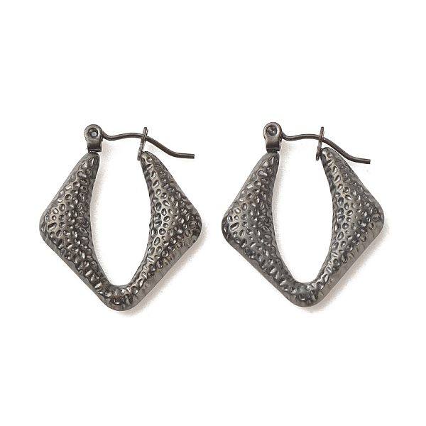 PandaHall Ion Plating(IP) 304 Stainless Steel Chunky Rhombus Hoop Earrings for Women, Gunmetal, 25x22mm, Pin: 0.8mm 304 Stainless Steel...
PandaHall Ion Plating(IP) 304 Stainless Steel Chunky Rhombus Hoop Earrings for Women, Gunmetal, 25x22mm, Pin: 0.8mm 304 Stainless Steel...