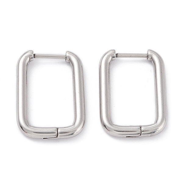 PandaHall 201 Stainless Steel Hoop Earrings, with 316 Surgical Stainless Steel Pin, Rectangle, Stainless Steel Color, 20.5x14.5x2.5mm, Pin...
PandaHall 201 Stainless Steel Hoop Earrings, with 316 Surgical Stainless Steel Pin, Rectangle, Stainless Steel Color, 20.5x14.5x2.5mm, Pin...