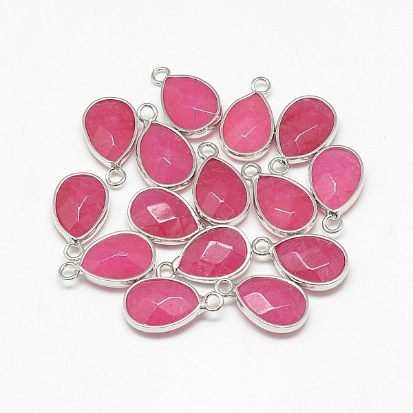 PandaHall Natural White Jade Pendants, with Brass Findings, Dyed, Faceted, teardrop, Platinum, 22~24x14~15x5~6mm, Hole: 2mm White Jade..., Pink
PandaHall Natural White Jade Pendants, with Brass Findings, Dyed, Faceted, teardrop, Platinum, 22~24x14~15x5~6mm, Hole: 2mm White Jade..., Pink