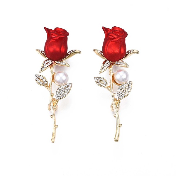 PandaHall Rose Flower Enamel Pin with Plastic Pearl, 3D Alloy Brooch with Crystal Rhinestone for Backpack Clothes, Nickel Free & Lead Free..., Red
PandaHall Rose Flower Enamel Pin with Plastic Pearl, 3D Alloy Brooch with Crystal Rhinestone for Backpack Clothes, Nickel Free & Lead Free..., Red