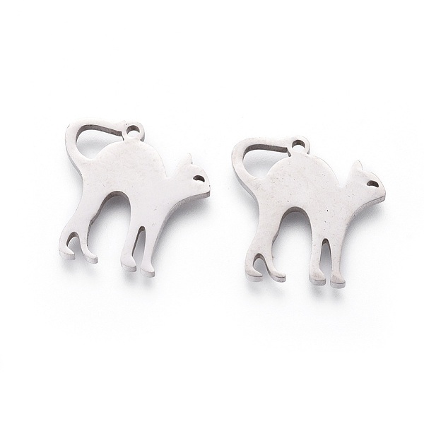 PandaHall 201 Stainless Steel Kitten Pendants, Hand Polished, Cat with Arched Back Shape, Stainless Steel Color, 16x16x1.5mm, Hole: 1.2mm...
PandaHall 201 Stainless Steel Kitten Pendants, Hand Polished, Cat with Arched Back Shape, Stainless Steel Color, 16x16x1.5mm, Hole: 1.2mm...
