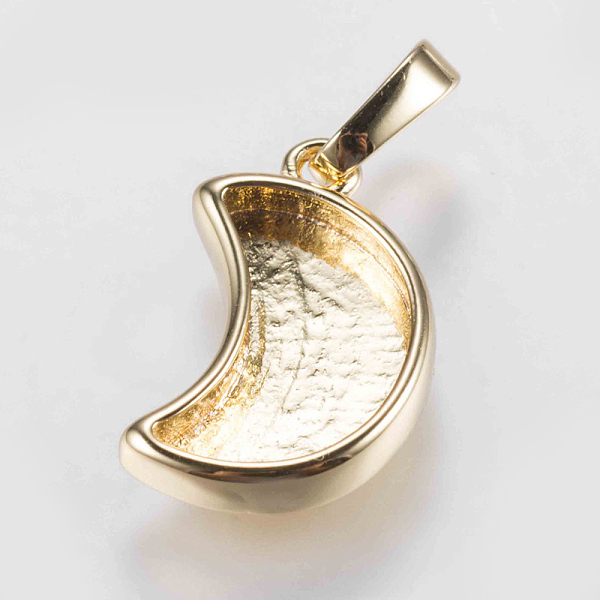 PandaHall Brass Pendant Cabochon Settings, Plain Edge Bezel Cups, Long-Lasting Plated, Moon, Golden, 16.5x10.5x3mm, Hole: 2x2.5mm, Tray...
PandaHall Brass Pendant Cabochon Settings, Plain Edge Bezel Cups, Long-Lasting Plated, Moon, Golden, 16.5x10.5x3mm, Hole: 2x2.5mm, Tray...
