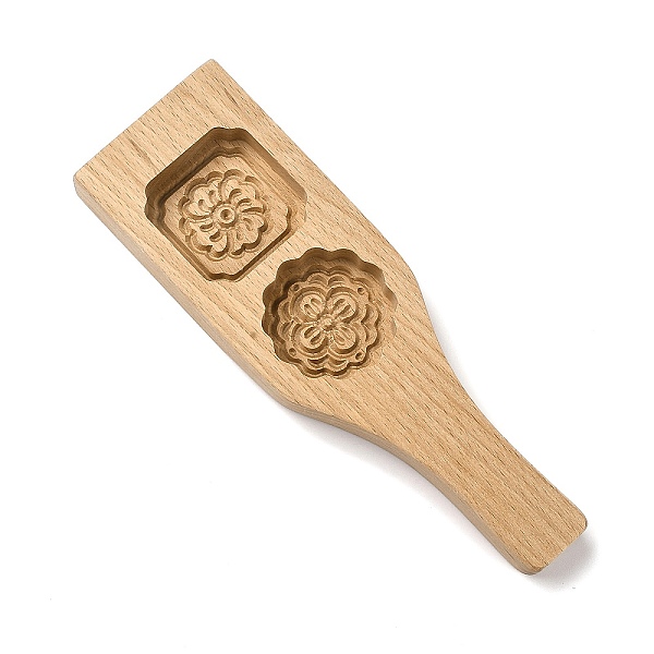 PandaHall Beech Wooden Press Mooncake Mold, Chinese Characters Pastry Mould, 2 Cavities Cake Mold Baking, Flower, 216x69x22mm, Inner..., Orange
PandaHall Beech Wooden Press Mooncake Mold, Chinese Characters Pastry Mould, 2 Cavities Cake Mold Baking, Flower, 216x69x22mm, Inner..., Orange