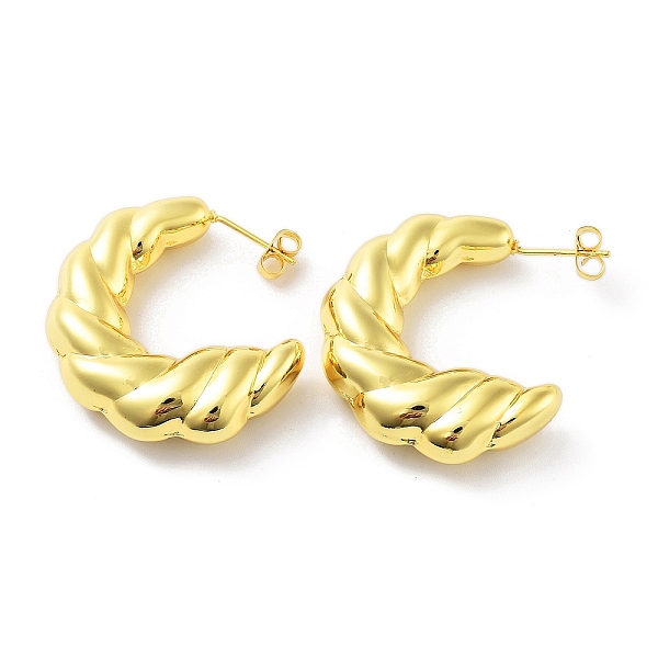 PandaHall Brass Stud Earrings, Half Hoop Earrings, Real 18K Gold Plated, 35x9mm Brass Arch
PandaHall Brass Stud Earrings, Half Hoop Earrings, Real 18K Gold Plated, 35x9mm Brass Arch