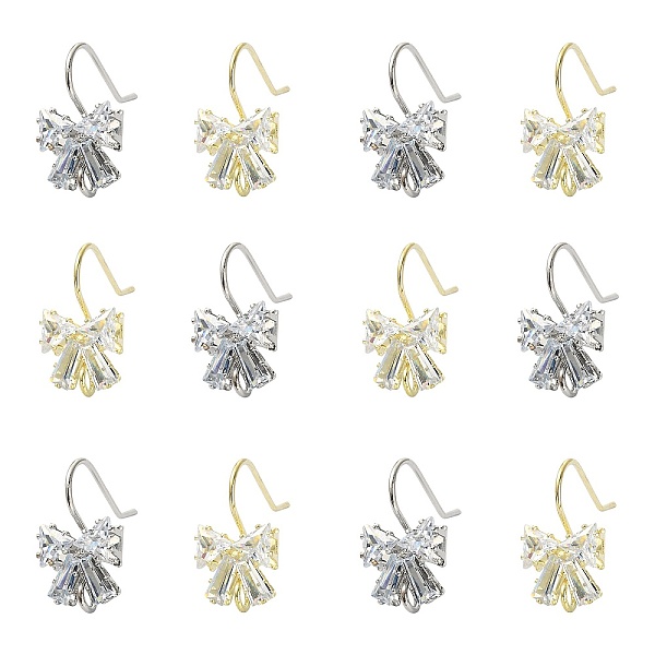 PandaHall 12Pcs 2 Colors Brass Micro Pave Clear Cubic Zirconia Earring Hooks, with Loop, Bowknot, Platinum & Golden, 19x11mm, Hole: 2.5mm...
PandaHall 12Pcs 2 Colors Brass Micro Pave Clear Cubic Zirconia Earring Hooks, with Loop, Bowknot, Platinum & Golden, 19x11mm, Hole: 2.5mm...