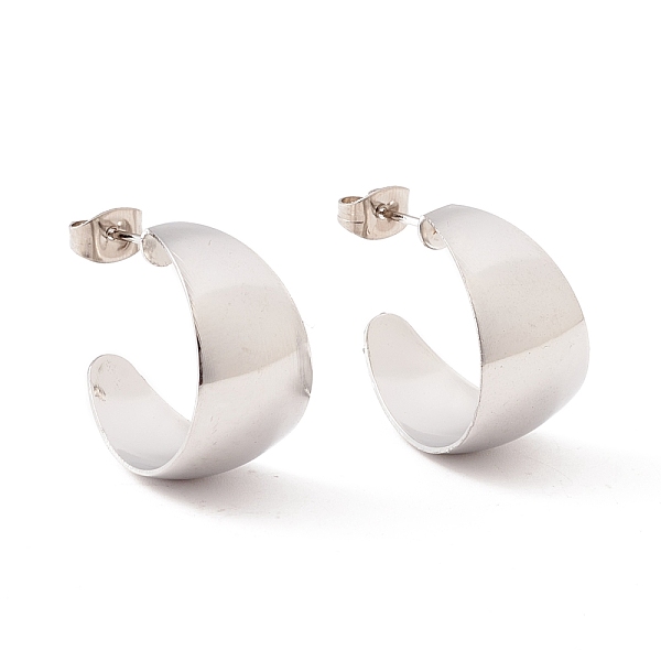 PandaHall 304 Stainless Steel Chunky C-shape Stud Earrings, Half Hoop Earrings for Women, Stainless Steel Color, 20.5x12mm, Pin: 0.7mm 304...
PandaHall 304 Stainless Steel Chunky C-shape Stud Earrings, Half Hoop Earrings for Women, Stainless Steel Color, 20.5x12mm, Pin: 0.7mm 304...