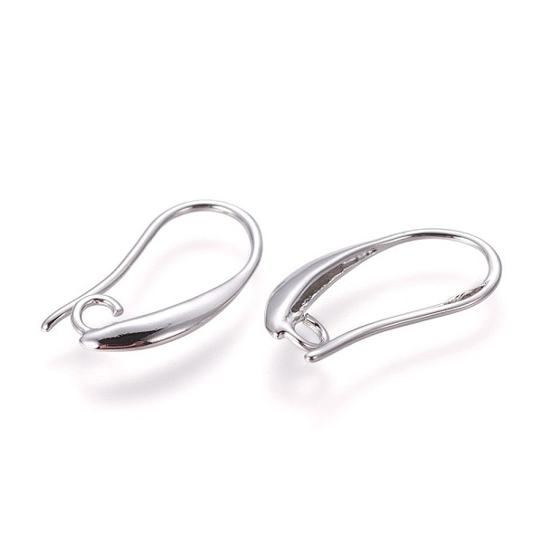 PandaHall Brass Earring Hooks, with Horizontal Loop, Platinum, 18.5x9.5x2mm, Hole: 2mm, 20 Gauge, Pin: 0.8mm Brass
PandaHall Brass Earring Hooks, with Horizontal Loop, Platinum, 18.5x9.5x2mm, Hole: 2mm, 20 Gauge, Pin: 0.8mm Brass
