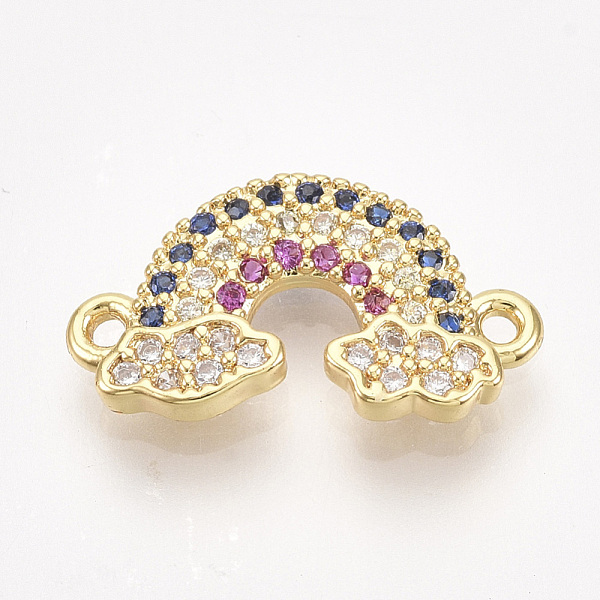 PandaHall Brass Micro Pave Cubic Zirconia Links, Rainbow, Colorful, Golden, 9x16x2mm, Hole: 1mm Brass+Cubic Zirconia Rainbow
PandaHall Brass Micro Pave Cubic Zirconia Links, Rainbow, Colorful, Golden, 9x16x2mm, Hole: 1mm Brass+Cubic Zirconia Rainbow