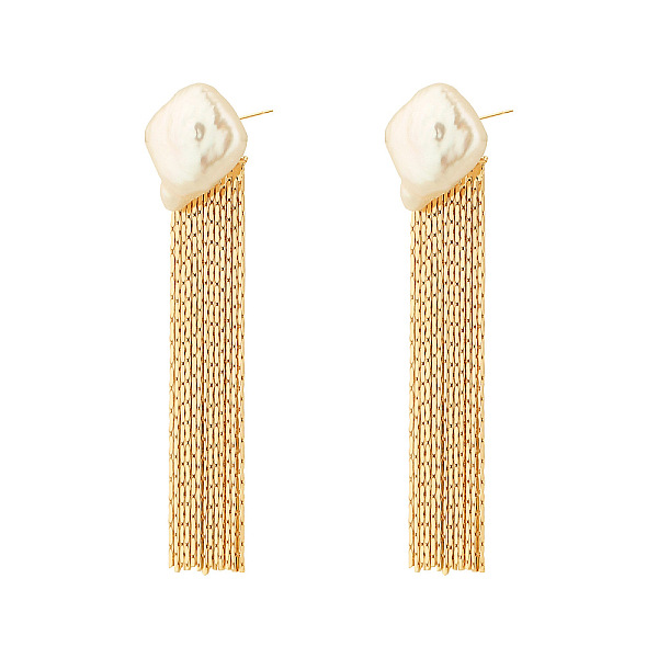 PandaHall Baroque Pearl Vintage Style Earrings, Gold Plated Brass Long Tassel Chain Earrings Pearl
PandaHall Baroque Pearl Vintage Style Earrings, Gold Plated Brass Long Tassel Chain Earrings Pearl