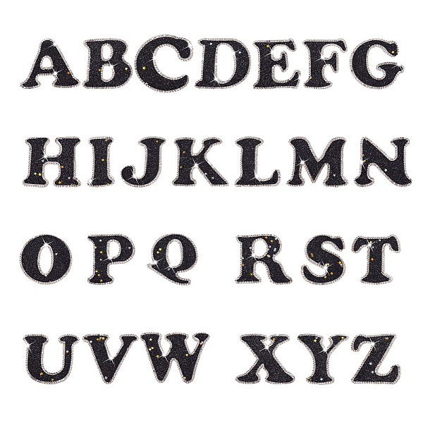 PandaHall 26 Letters Cloth Iron/Sew on Patches, with Crystal Rhinestone & Glitter Powder, Costume Accessories, Alphabet, Black...
PandaHall 26 Letters Cloth Iron/Sew on Patches, with Crystal Rhinestone & Glitter Powder, Costume Accessories, Alphabet, Black...
