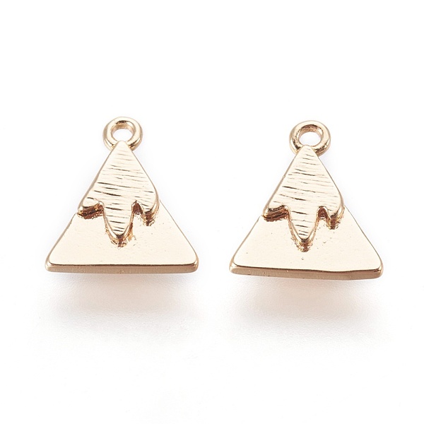 PandaHall Brass Charms, Triangle/Mountain, Real 18K Gold Plated, 9x8x1.5mm, Hole: 0.8mm Brass Triangle
PandaHall Brass Charms, Triangle/Mountain, Real 18K Gold Plated, 9x8x1.5mm, Hole: 0.8mm Brass Triangle