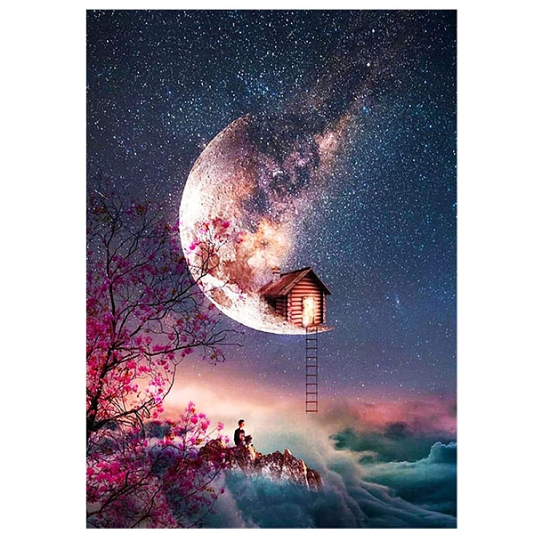 PandaHall Moon Night House Flower Human Diamond Painting Kits for Adults, DIY Full Drill Diamond Art Kit, Fairy Picture Arts and Crafts for...
PandaHall Moon Night House Flower Human Diamond Painting Kits for Adults, DIY Full Drill Diamond Art Kit, Fairy Picture Arts and Crafts for...