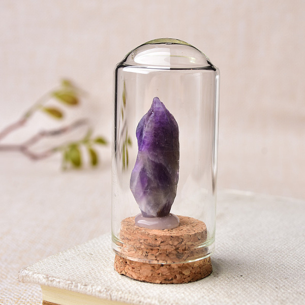 PandaHall Raw Rough Natural Amethyst Inside Decorative Display, with Jar Glass Dome Cover and Cork Base, 30x50mm Amethyst Clear
PandaHall Raw Rough Natural Amethyst Inside Decorative Display, with Jar Glass Dome Cover and Cork Base, 30x50mm Amethyst Clear
