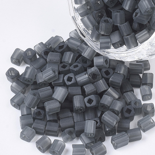 PandaHall 6/0 Transparent Glass Seed Beads, Frosted Colours, Square Hole, Cube, Gray, 6/0, 3~5x3~4x3~4mm, Hole: 1.2~1.4mm, about 4500pcs/bag...
PandaHall 6/0 Transparent Glass Seed Beads, Frosted Colours, Square Hole, Cube, Gray, 6/0, 3~5x3~4x3~4mm, Hole: 1.2~1.4mm, about 4500pcs/bag...