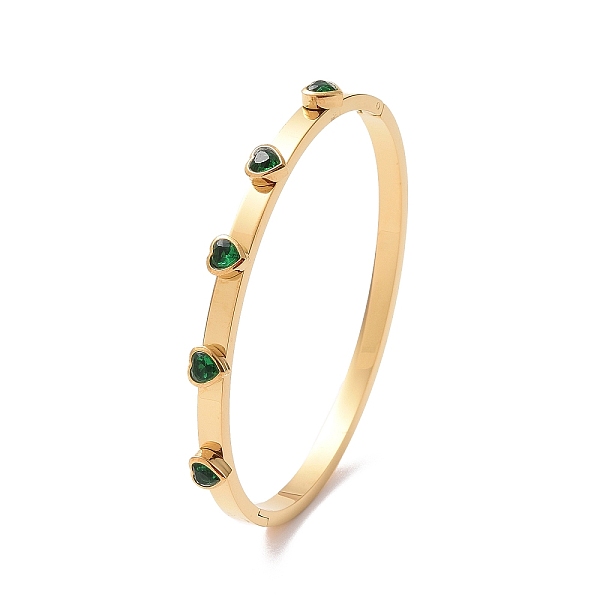 PandaHall Cubic Zirconia Heart Hinged Bangle, Gold Plated 304 Stainless Steel Jewelry for Women , Green, Inner Diameter: 2-1/4 inch(5.8cm)...
PandaHall Cubic Zirconia Heart Hinged Bangle, Gold Plated 304 Stainless Steel Jewelry for Women , Green, Inner Diameter: 2-1/4 inch(5.8cm)...