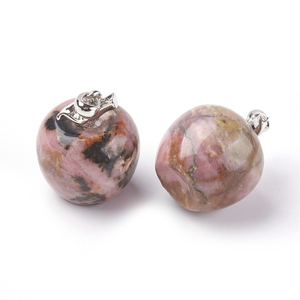 PandaHall Natural Rhodonite Pendants, with Alloy Finding, Apple, Platinum, 23x20mm, Hole: 2.5x5mm Rhodonite Fruit
PandaHall Natural Rhodonite Pendants, with Alloy Finding, Apple, Platinum, 23x20mm, Hole: 2.5x5mm Rhodonite Fruit