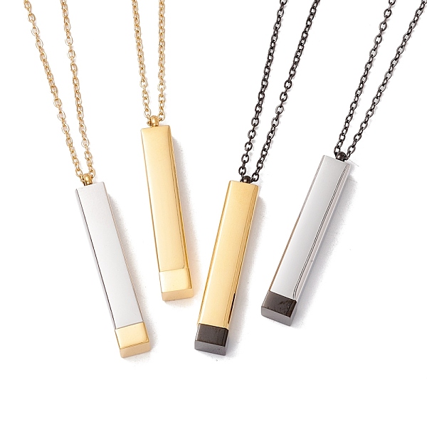 PandaHall 304 Stainless Steel Rectangle Bar Pendant Necklace, for Hidden Message Necklace Making, Mixed Color, 18.3 inch(46.5cm) 304...
PandaHall 304 Stainless Steel Rectangle Bar Pendant Necklace, for Hidden Message Necklace Making, Mixed Color, 18.3 inch(46.5cm) 304...