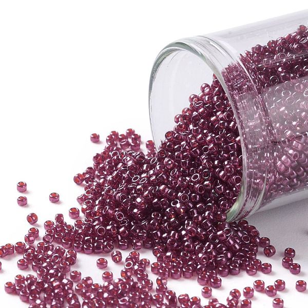 PandaHall TOHO Round Seed Beads, Japanese Seed Beads, (332) Gold Luster Raspberry, 15/0, 1.5mm, Hole: 0.7mm, about 3000pcs/bottle..., Purple
PandaHall TOHO Round Seed Beads, Japanese Seed Beads, (332) Gold Luster Raspberry, 15/0, 1.5mm, Hole: 0.7mm, about 3000pcs/bottle..., Purple