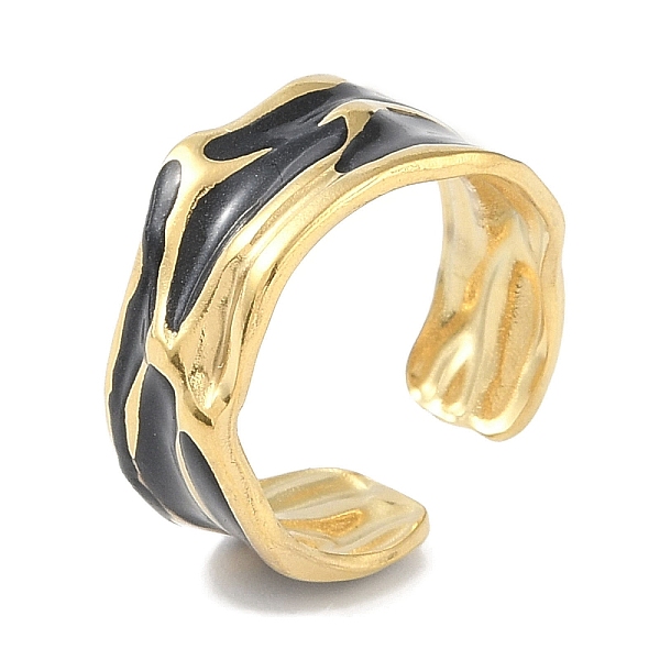 PandaHall Ion Plating(IP) 304 Stainless Steel Enamel Cuff Finger Rings, Wide Band Open Rings for Women, Real 18K Gold Plated, Adjustable..., Black
PandaHall Ion Plating(IP) 304 Stainless Steel Enamel Cuff Finger Rings, Wide Band Open Rings for Women, Real 18K Gold Plated, Adjustable..., Black