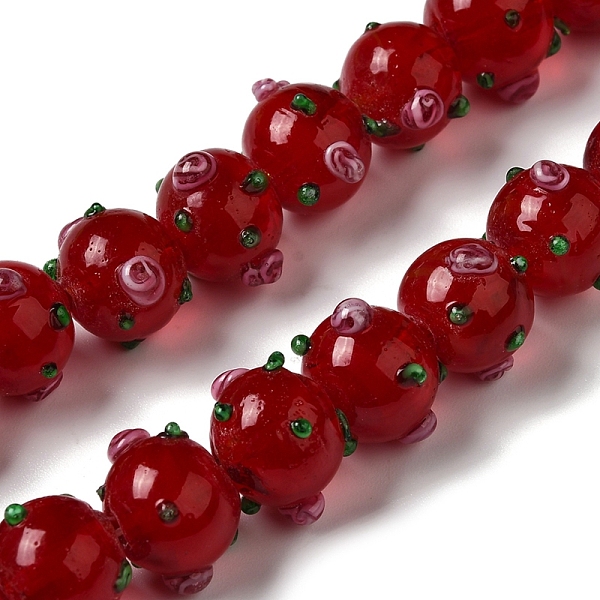 PandaHall Handmade Bumpy Lampwork Beads Strands, with Enamel, Round, FireBrick, 11.5~13.5x13.5~14x13~13.5mm, Hole: 1.5mm, about 33pcs/strand..., Red
PandaHall Handmade Bumpy Lampwork Beads Strands, with Enamel, Round, FireBrick, 11.5~13.5x13.5~14x13~13.5mm, Hole: 1.5mm, about 33pcs/strand..., Red