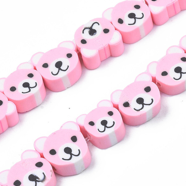 PandaHall Handmade Polymer Clay Bead Strands, Bear Head, Pearl Pink, 7.5~10x9~11x4mm, Hole: 1.6mm, about 37~40pcs/strand, 13.58 inch~15.35...
PandaHall Handmade Polymer Clay Bead Strands, Bear Head, Pearl Pink, 7.5~10x9~11x4mm, Hole: 1.6mm, about 37~40pcs/strand, 13.58 inch~15.35...