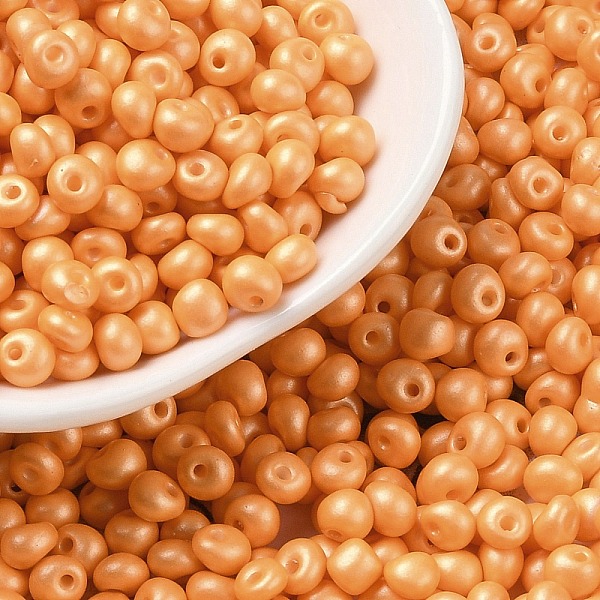 PandaHall 6/0 Glass Seed Beads, Opaque Colours Luster, Teardrop, Dark Orange, 4~5x4~4.5x3~4mm, Hole: 0.8~0.9mm, about 5625pcs/pound Glass...
PandaHall 6/0 Glass Seed Beads, Opaque Colours Luster, Teardrop, Dark Orange, 4~5x4~4.5x3~4mm, Hole: 0.8~0.9mm, about 5625pcs/pound Glass...