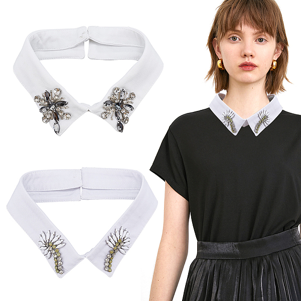 PandaHall Detachable Bowknot False Collar, Floral Lace Ruffle Layered Cuffs Detachable False Sleeves Cotton White
PandaHall Detachable Bowknot False Collar, Floral Lace Ruffle Layered Cuffs Detachable False Sleeves Cotton White