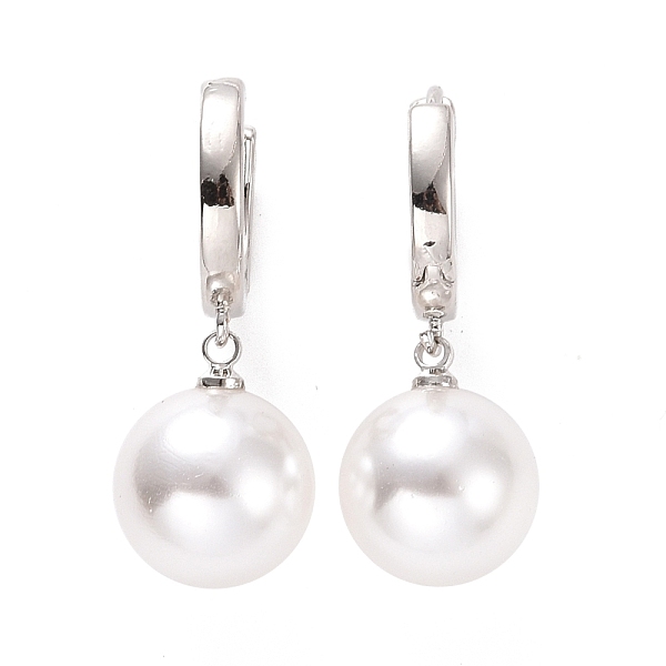 PandaHall Plastic Pearl Dangle Hoop Earrings, Brass Jewelry for Women, Cadmium Free & Lead Free, Platinum, 31.5mm, Pin: 0.9mm Plastic Round..., White
PandaHall Plastic Pearl Dangle Hoop Earrings, Brass Jewelry for Women, Cadmium Free & Lead Free, Platinum, 31.5mm, Pin: 0.9mm Plastic Round..., White