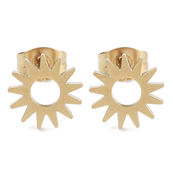 PandaHall Vacuum Plating 304 Stainless Steel Stud Earrings for Women, Hollow Sun, Golden, 9.5x1mm 304 Stainless Steel Sun
PandaHall Vacuum Plating 304 Stainless Steel Stud Earrings for Women, Hollow Sun, Golden, 9.5x1mm 304 Stainless Steel Sun