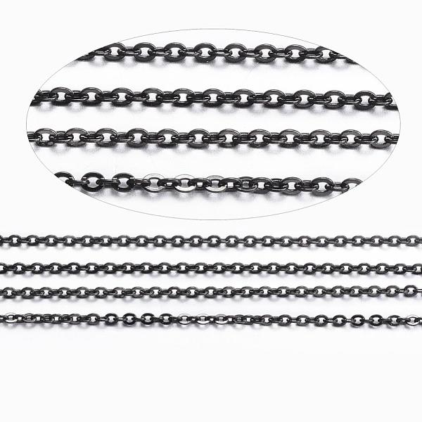PandaHall 304 Stainless Steel Cable Chains, Soldered, with Spool, Flat Oval, Electrophoresis Black, 1.5x1.2x0.3mm, about 65.61 Feet...
PandaHall 304 Stainless Steel Cable Chains, Soldered, with Spool, Flat Oval, Electrophoresis Black, 1.5x1.2x0.3mm, about 65.61 Feet...
