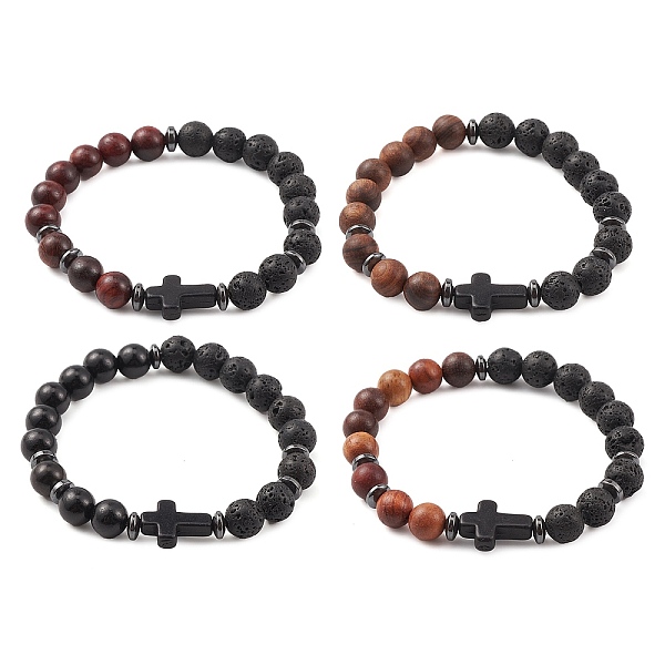 PandaHall Natural & Synthetic Mixed Gemstone & Wood Cross Beaded Stretch Bracelet, Mixed Color, Inner Diameter: 2-1/4 inch(5.8cm) Mixed..., Multicolor
PandaHall Natural & Synthetic Mixed Gemstone & Wood Cross Beaded Stretch Bracelet, Mixed Color, Inner Diameter: 2-1/4 inch(5.8cm) Mixed..., Multicolor
